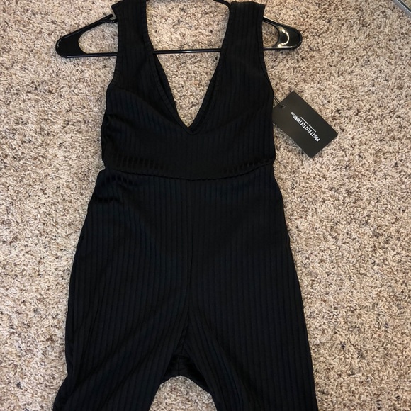PLT BLACK JUMPSUIT BIKER BODYSUIT - Picture 4 of 6
